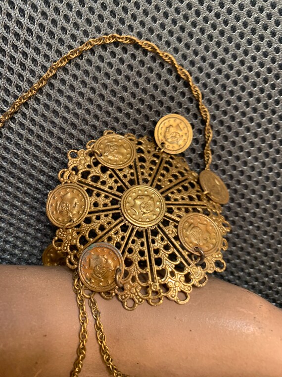 Pair of Egyptian Revival Slave Bracelets 2 PC Lot Gem