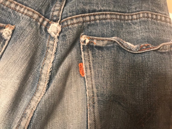 vintage 1970 Levi orange tab, Hippy Bell Bottom's… - image 8