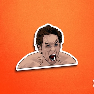 Dennis - Screaming Vinyl Sticker - Dayman Frank Golden God Dee Charlie IASIP Always Sunny TV Show Parody | 3&quot; Die-Cut Permanent Waterproof