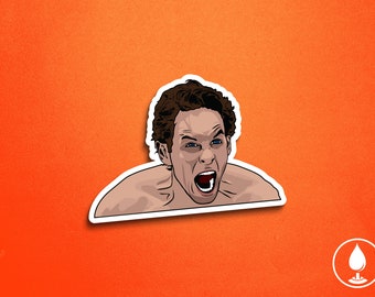 Dennis - Screaming Vinyl Sticker - Dayman Frank Golden God Dee Charlie IASIP Always Sunny TV Show Parody | 3" Die-Cut Permanent Waterproof