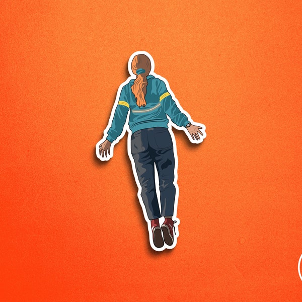 Max Mayfield Floating ST Vinyl Sticker or Magnet - Running Up That Hill Lucas Upside Down 80's TV Show Parody | 3" Permanent Waterproof