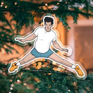 Dennis - I Can Go Lower Hanging Ornament - Laminated Five Star Man Golden God Always Sunny Paddy's Pub Merry Xmas Gift IASIP TV Show Parody