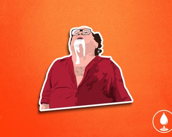 Frank Reynolds Gargling Vinyl Sticker - The Gang Trashman IASIP Always Sunny TV Show Parody | 3" Die-Cut Permanent Waterproof