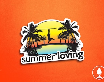 ITYSL Summer Loving Skit Vinyl Sticker - Zip Line Ronnie I Think You Should Leave Tim Robinson TV Show Parody 3.5&quot; Permanent Waterproof