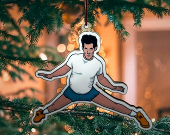 Dennis - I Can Go Lower Wooden Hanging Ornament - Five Star Man Golden God Always Sunny Paddy's Pub Merry Xmas Gift IASIP TV Show Parody