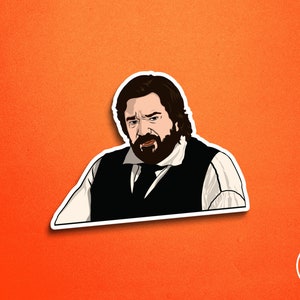 Laszlo Jackie Daytona Vinyl Sticker - Human Bartender What We Do In The Shadows Vampire Bat TV Show WWDITS Parody | 3&quot; Permanent Waterproof