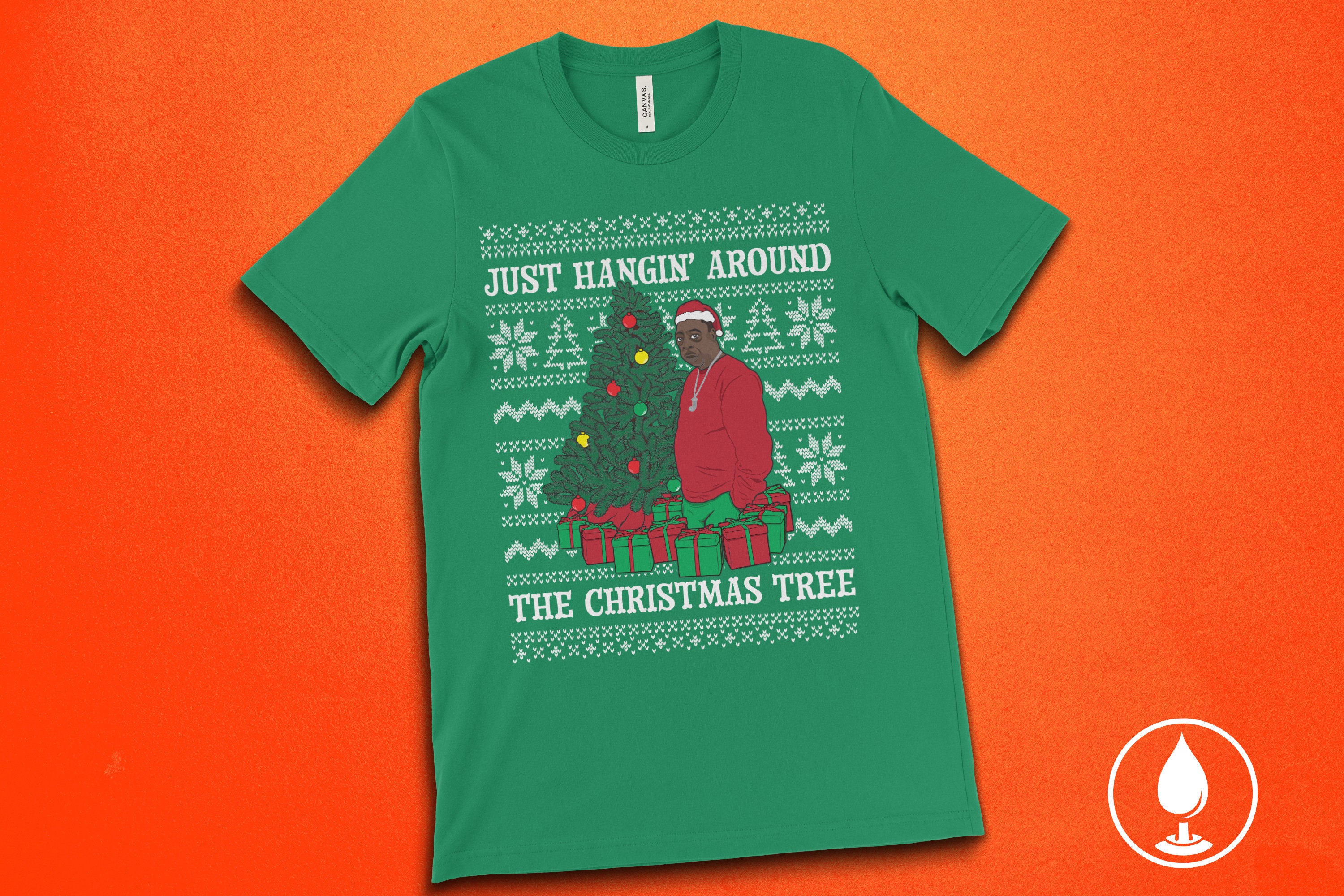 Just Hangin' Around The Christmas Tree Unisex Short Sleeve Tee - Viral Meme Beetlejuice Green Lester Howard Show Radio Host Beet Beetle