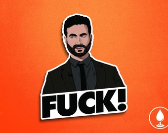Roy Kent F*CK! Vinyl Sticker - Grumpy Believe Oi! Richmond Goldfish Coach Beard Lasso TV Show Parody | 3" Die-Cut Permanent Waterproof