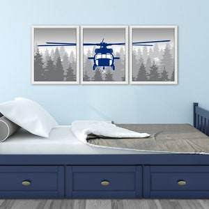 HELICOPTER Wall Art - Black Hawk, Helicopter Decor, Military Decor