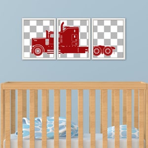TRUCK NURSERY - Traktor Anhänger, Big Rig, 18 Wheeler, LKW-Dekor