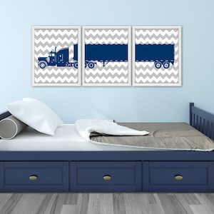 SEMI TRUCK - Big Rig, Truck, Truck Print, Truck Art, Truck Birthday, Baby Shower, Baby Boy, Birthday Party, Truck Nursery