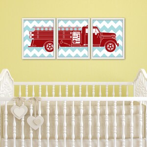 FIRE TRUCK Wall Art - Fire Truck Decor, Firefighter Gift, Fire Truck Art Print