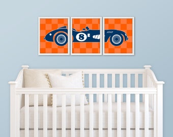 RETRO RACE CAR - Car Decor de course, Décor automobile, Décor de transport