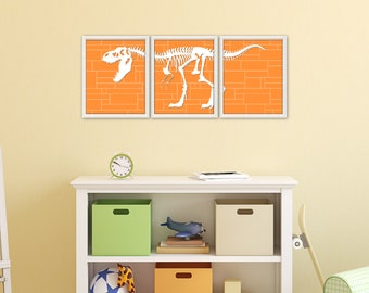 DINOSAUR Art Print - Dinosaur Wall Art, T-Rex Print, Dinosaur Bones