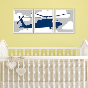HELICOPTER Wall Art - Black Hawk, Helicopter Decor, Military Decor