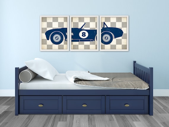 RETRO RACE CAR - Race Car Decor, Automotive Decor, Transportation Decor
