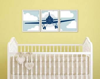 AIRPLANE Wandkunst - Flugzeug Dekor, Flugzeug Kunstdruck, Flugzeug Kinderzimmer