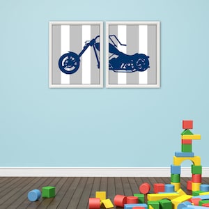 MOTORCYCLE WALL ART - Motorcycle Decor, Chopper Motorcycle, Motorcycle Poster