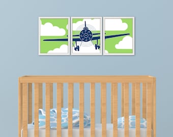 AIRPLANE Wandkunst - Flugzeug Dekor, Flugzeug Kunstdruck, Flugzeug Kinderzimmer
