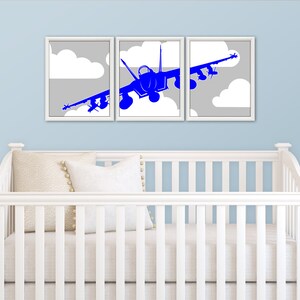 FIGHTER JET Wall Art - Airplane Decor, Airplane Nursery, Military Decor