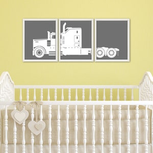 TRUCK KINDERZIMMER - Traktor Anhänger, Big Rig, 18 Wheeler, LKW Dekor