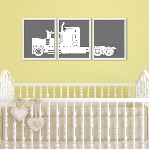 TRUCK NURSERY Tractor Trailer Big Rig 18 Wheeler Truck Etsy