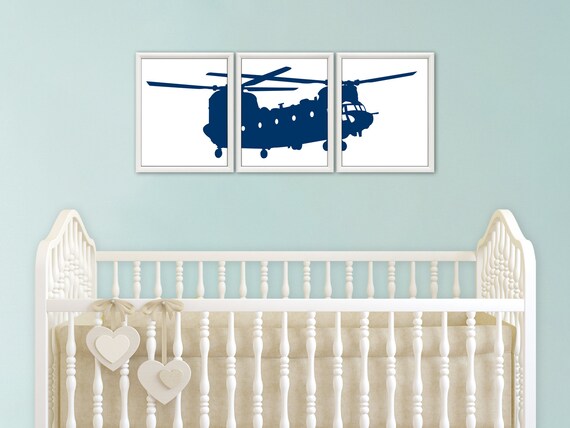 HELICOPTER Wall Art Chinook Helicopter Decor Military Art Etsy