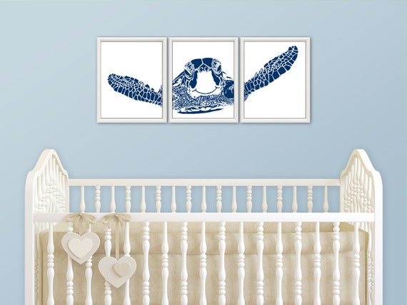Sea Turtle Art Print – Ocean Wildlife Wall Decor, Marine Life Poster, Coastal Beach House Wall Art