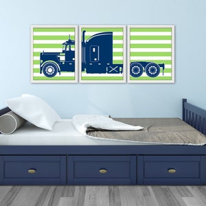 8 x 10 (3) NURSERY TRUCK Prints - Traktor Anhänger, Semi Truc, Big Rig, LKW-Dekor