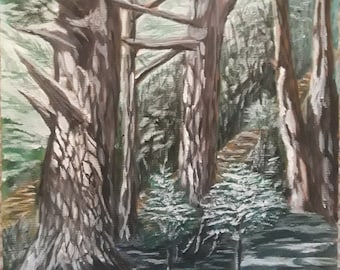 風景画/樹木画 水彩画 - オリジナル - Etsy 日本