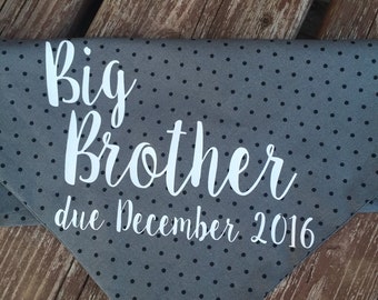 Customized "Big Brother" Dog Bandana! WITH DATE