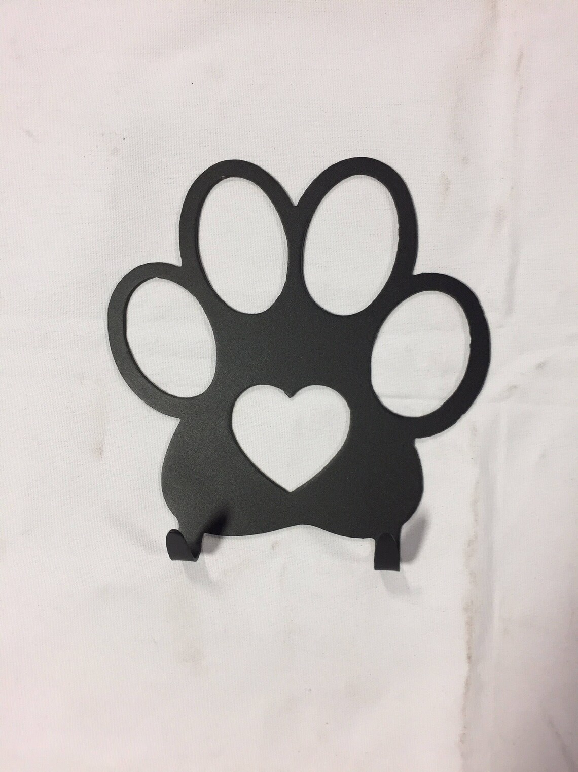 Metal Paw Print Leash Holder Etsy