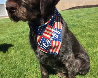 Customized American Pride Dog Bandana!