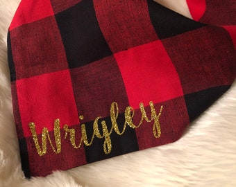 Red Buffalo Plaid Dog Bandana