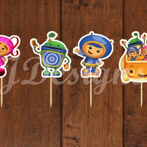 Team Umizoomi Cupcake Toppers