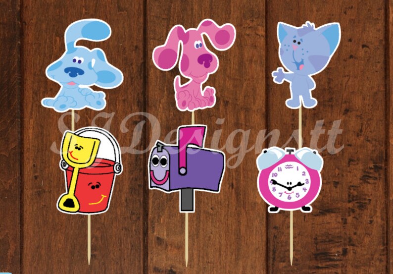 Blue's Clues Cupcake Toppers - Etsy