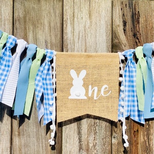 Some Bunny Is One, Some Bunny is One Banner, Easter First 1st Birthday, Easter Birthday Party Decorations, Cake Smash Highchair Banner