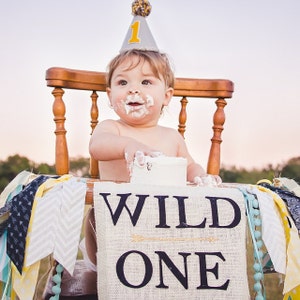 First Birthday Banner, Wild one, Boys 1st Birthday, Cakesmash backdrop, One, Where the wild things are
