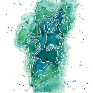 Lake Tahoe Watercolor