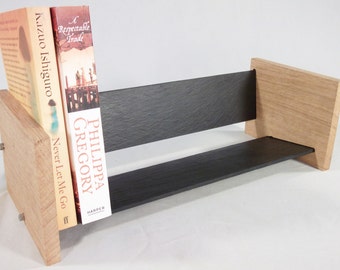 Oak Slate Design Book Rack - Modern Contemporary Style