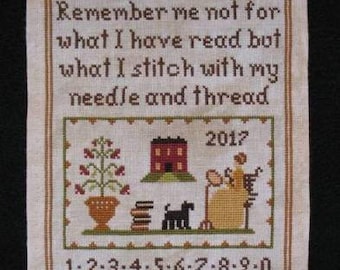 Cross Stitch Sampler PDF Pattern Remember Me Not