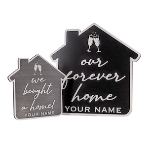 Welcome Home Sign House Warming Gifts | Home Decor House Shaped Gifts Personalize with Message Last Name Sign for Home