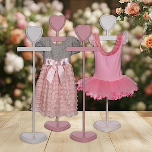 Wieszak na ubrania dla niemowląt | Wieszak na ubrania na baby shower, stojak na ubrania dla lalek, ekspozycja ubranek dziecięcych