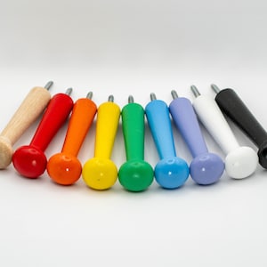 Wooden Wall Pegs for Hanging Jackets | Multicolor Coat Rack Hooks | Wooden Hooks with Screw for Easy Installation | Hooks for Kid&#39;s Bedroom