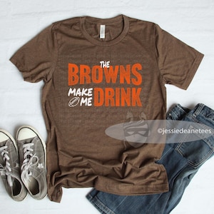 Browns Football Browns Make Me XS Plus Sizes, Heather Colors, Funny Cleveland Football Fan Shirt Gender Neutral Men Women