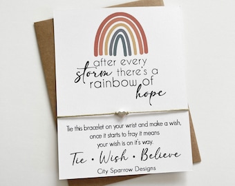 Rainbow Quote Wish Bracelet | Rainbow baby | Gift Ideas | Pregnancy Loss | Miscarriage | Infertility | Rainbows | Rainbow Storm Quote |