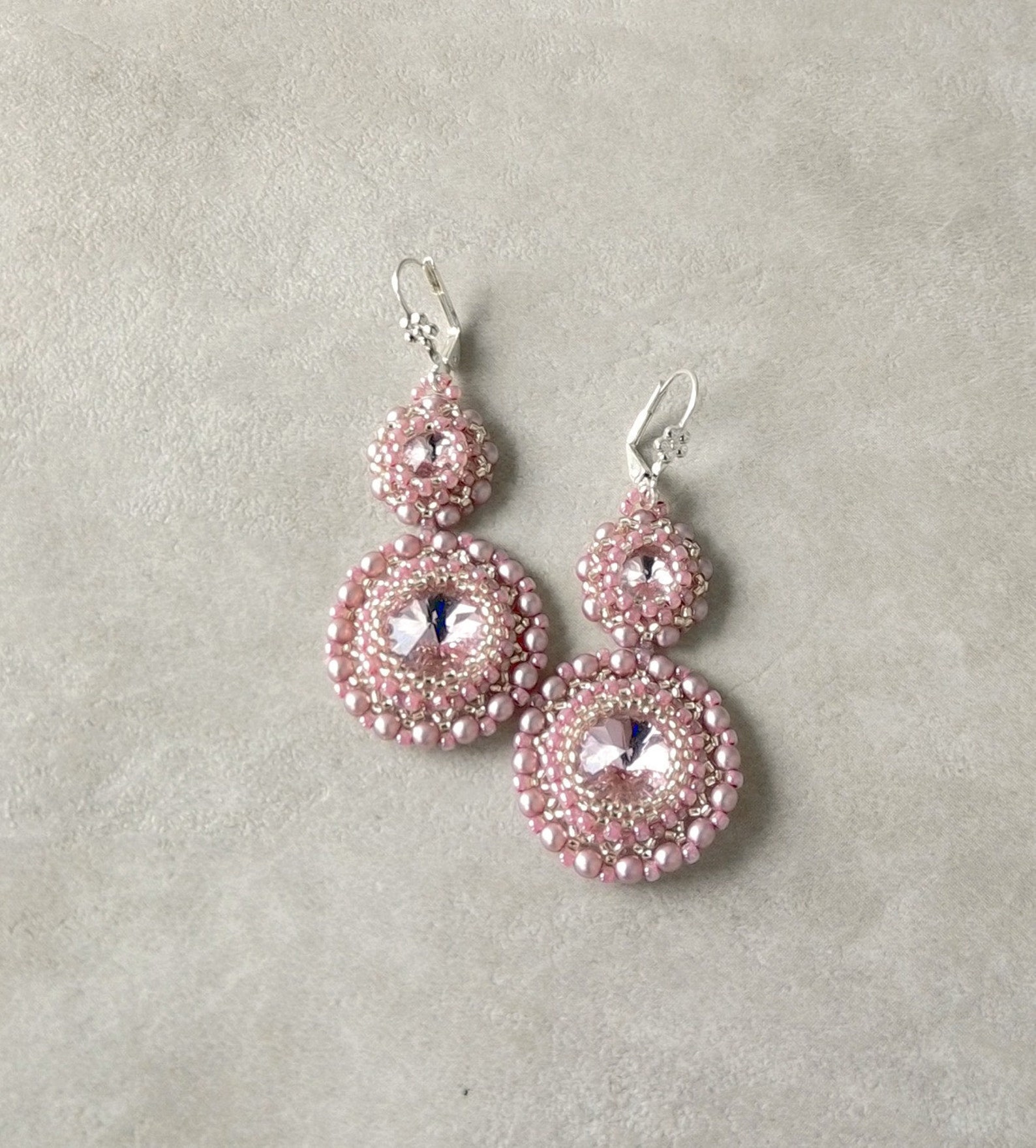 Bridal Blush Earrings Mauve Pink Wedding Earrings Blush Etsy