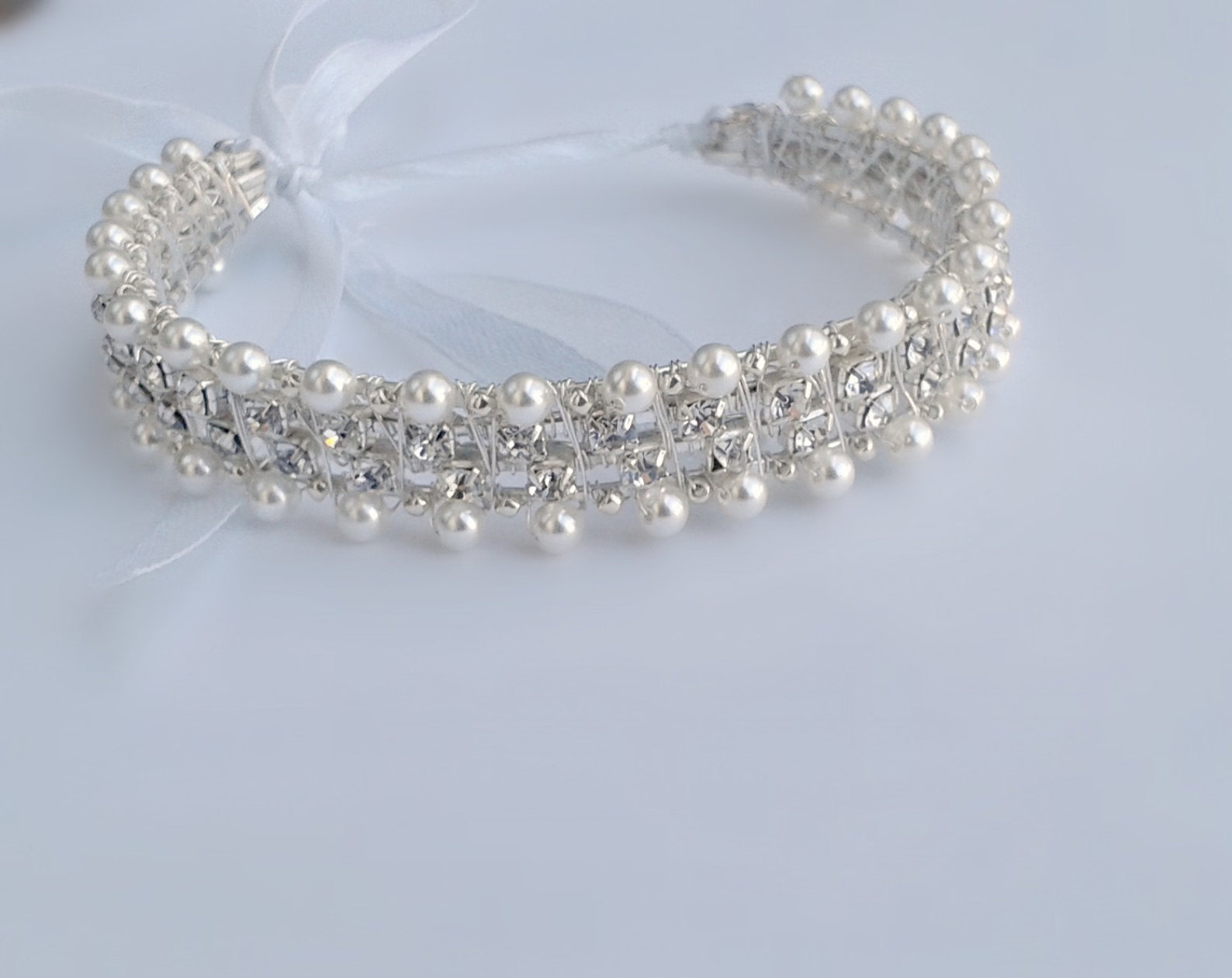 Bridal bun jewelry wrap Wedding art deco bun wrap Rhinestone Etsy