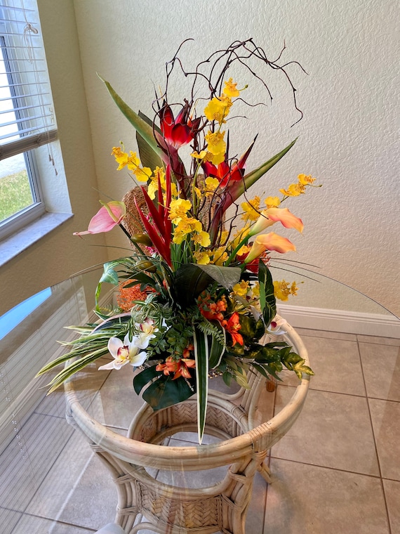 Tall All Round, Bird of Paradise Tropical Arrangement