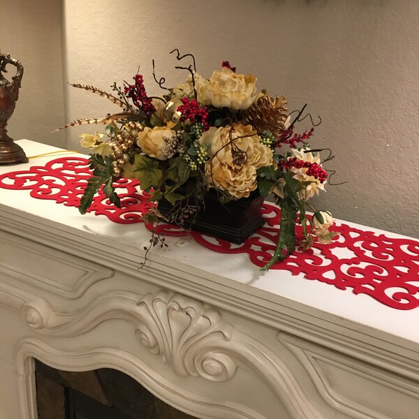 Silk Floral Arrangement Etsy